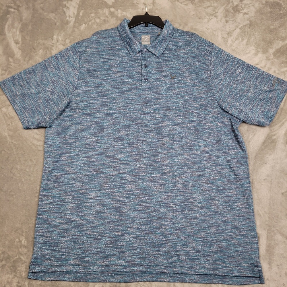 Callaway Opti-Dri Men's 3XLT Performance Golf Polo Multi-Colored Print Casual